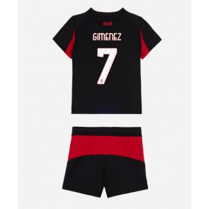 AC Milan Santiago Gimenez #7 Domaci Dres za Dječji 2025-26 Kratak Rukavima (+ kratke hlače)